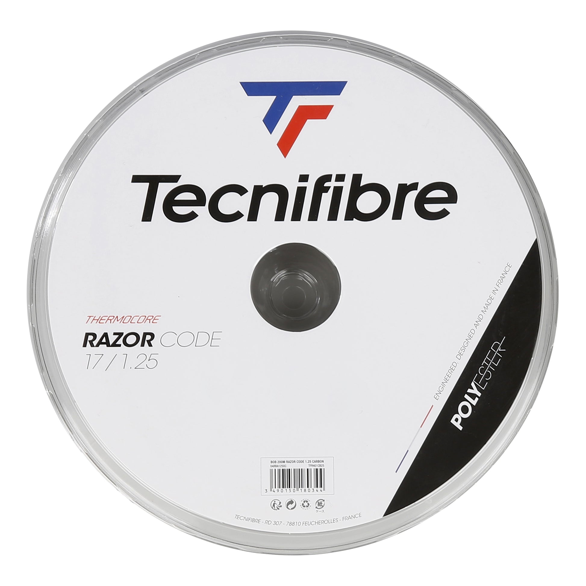 0125480187600000 Tecnifibre Razor Code 200m Rulo Kordaj - Gri - Görsel 1