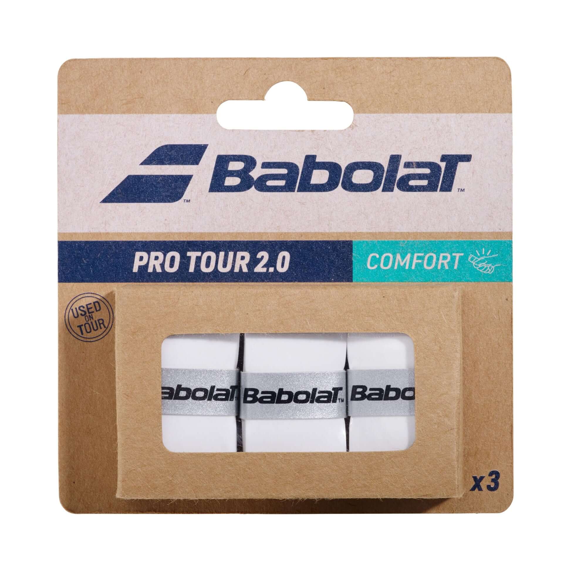 Babolat over grip Pro Tour 2.0 X3 Paket Babolat Pro Tour 2.0 Beyaz 3 Adet Over Grip - Görsel 1
